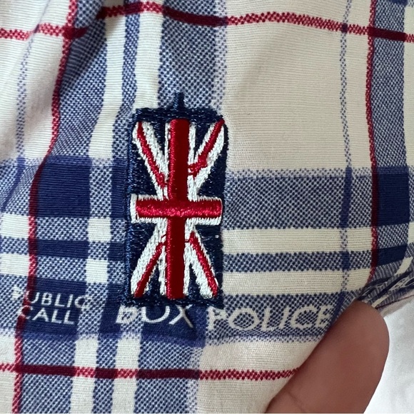 Her Universe Dr. Who Plaid Police Box Novelty Print Skirt size Large - Picture 10 of 15